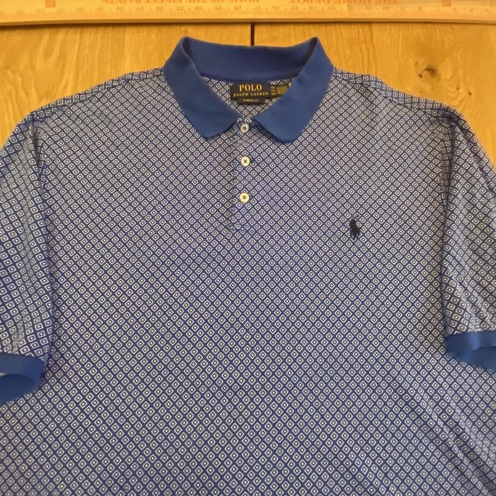 Polo Ralph Lauren Classic Fit Men's Blue XXL Diamond Pattern